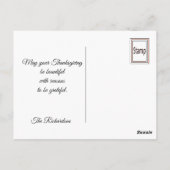 Kalkoen Kalkoen Herfst Kleur Esdoornbladeren Thank Briefkaart (Achterkant)