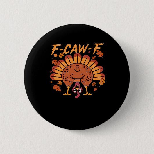 Kalkoen Kerstmis Ronde Button 5,7 Cm (Voorkant)