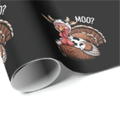 Kalkoen Loopt Grappige Thanksgiving Cadeaupapier (Rol Hoek)