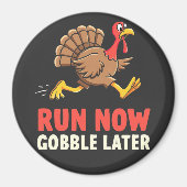 Kalkoen Marathon Hardlopen met Thanksgiving, Gobbl Magneet (Voorkant)