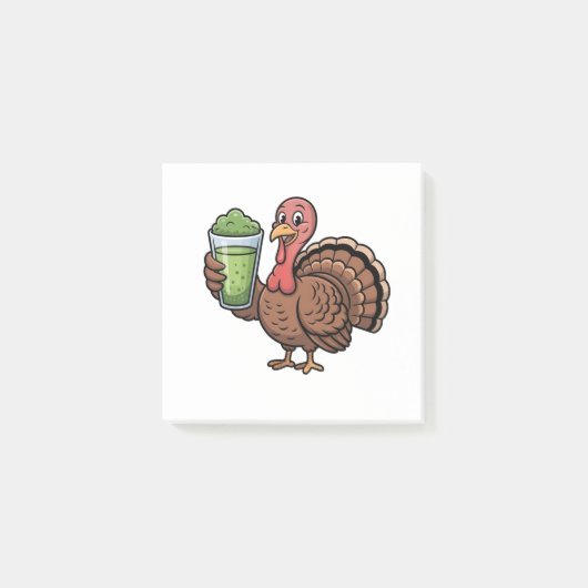 Kalkoen Matcha-liefhebbers Thanksgiving Post-it® Notes (Voorkant)