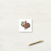 Kalkoen Matcha-liefhebbers Thanksgiving Post-it® Notes (Op bureau)