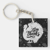 Kalkoen met dank Thanksgiving Vintage Sleutelhanger (Voorkant)