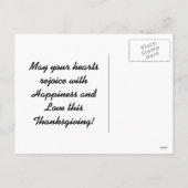  kalkoen met gerechten feestdagenkaart (Achterkant)