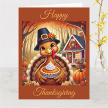 Kalkoen met pompoentaart op Thanksgiving