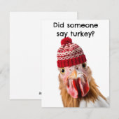 Kalkoen met skimuts kaart (Voorkant / Achterkant)