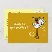 kalkoen met specs, klaar om gevuld te worden? uitnodiging briefkaart (Voorkant / Achterkant)