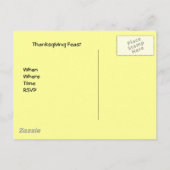 kalkoen met specs, klaar om gevuld te worden? uitnodiging briefkaart (Achterkant)