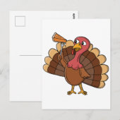 Kalkoen Met Taartpunt Briefkaart (Voorkant / Achterkant)