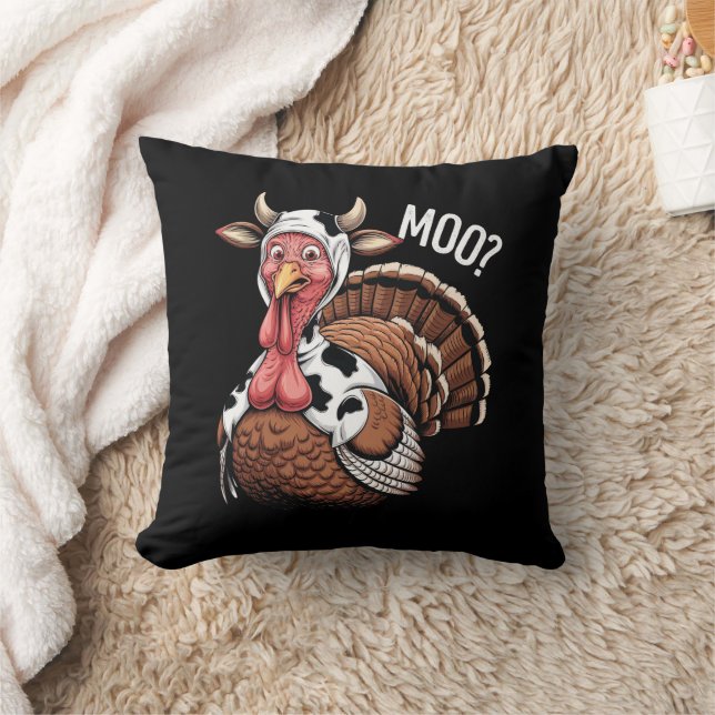 Kalkoen Moo Grappige Thanksgiving  Kussen (Deken)