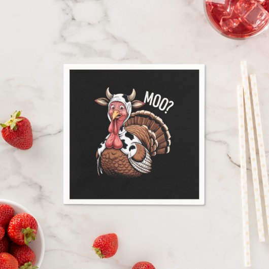 Kalkoen Moo Grappige Thanksgiving  Servet (Insitu)