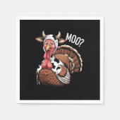Kalkoen Moo Grappige Thanksgiving  Servet (Voorkant)