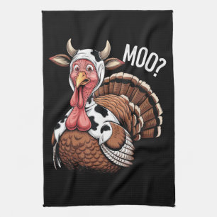 Kalkoen Moo Grappige Thanksgiving  Theedoek
