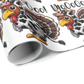 kalkoen-moo-inpakpapier cadeaupapier (Rol Hoek)