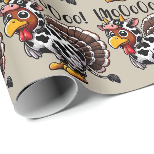 kalkoen-moo-inpakpapier cadeaupapier (Rol Hoek)