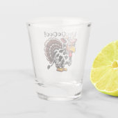 kalkoen moo shot glass glas (Achterkant)