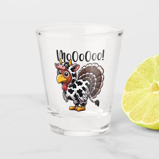 kalkoen moo shot glass glas (Voorkant)