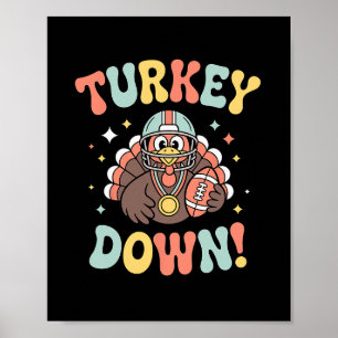 Kalkoen omlaag Grappige voet Thanksgiving Poster