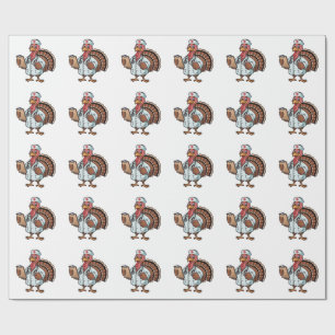 Kalkoen op een verpleegster Thanksgiving Cadeaupapier