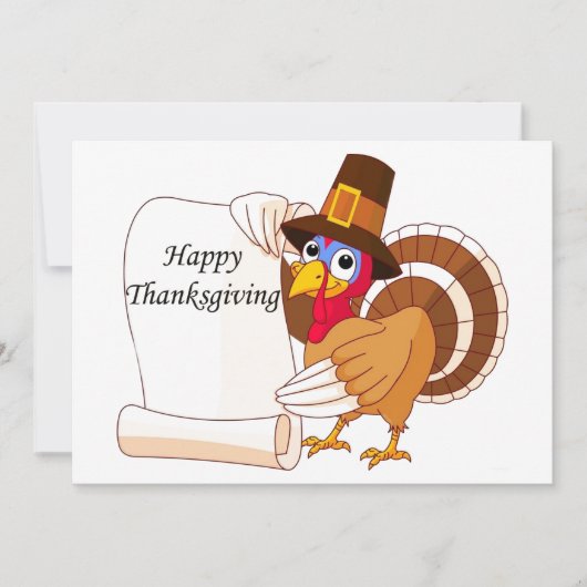 Kalkoen op Thanksgiving day Feestdagenkaart (Voorkant)