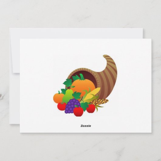 Kalkoen op Thanksgiving day Feestdagenkaart (Achterkant)