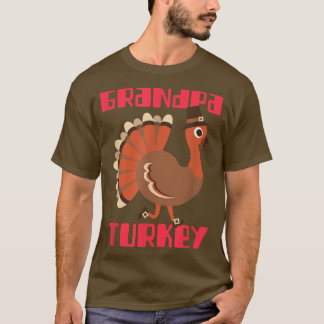 Kalkoen Opa Fijne Thanksgiving Overeenkomstige Kal T-shirt