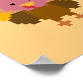 Kalkoen - Pixel Art Poster (Hoek)