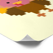 Kalkoen - Pixel Art Poster (Hoek)