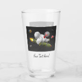 Kalkoen Raket de Ruimteverkenner Glas (Achterkant)