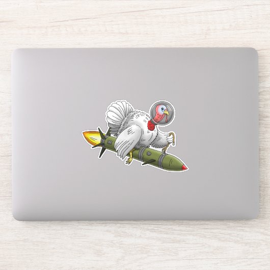 Kalkoen Raket's Ruimtereis Sticker (Computer)