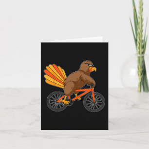 Kalkoen Rijfiets Dag Koele Thanksgiving A Kaart