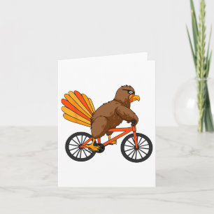 Kalkoen Rijfiets Dag Koele Thanksgiving A Kaart