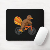 Kalkoen Rijfiets Dag Koele Thanksgiving A Muismat (Met muis)