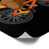 Kalkoen Rijfiets Dag Koele Thanksgiving A Poster (Hoek)