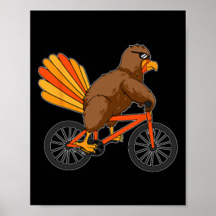 Kalkoen Rijfiets Dag Koele Thanksgiving A Poster
