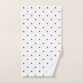 kalkoen rode en witte stippen bad handdoek (Handdoek)