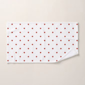 kalkoen rode en witte stippen bad handdoek (Handdoek)