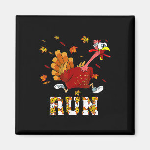 Kalkoen Run Kostuum Thanksgiving Hardlopen Kalkoen Magneet
