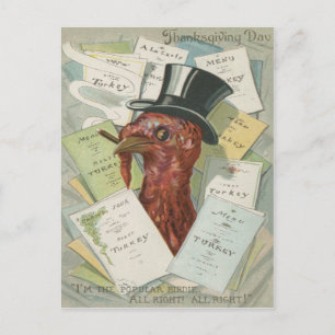 Kalkoen sigaar hoge hoed Thanksgiving menu