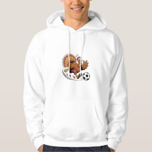 Kalkoen speelt voetbal Thanksgiving sportliefhebbe Hoodie