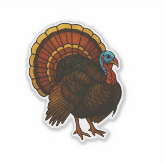 Kalkoen sticker (Voorkant)