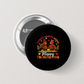 Kalkoen Thanksgiving Dankbaar Gezegend Mannen Ronde Button 5,7 Cm (Voorkant /achterkant)