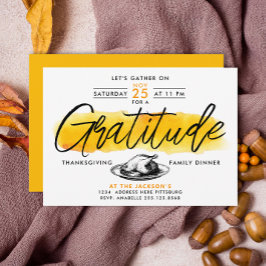 Kalkoen Thanksgiving-diner waterverf Kaart
