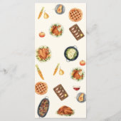 Kalkoen Thanksgiving Dinner Menu (Achterkant)