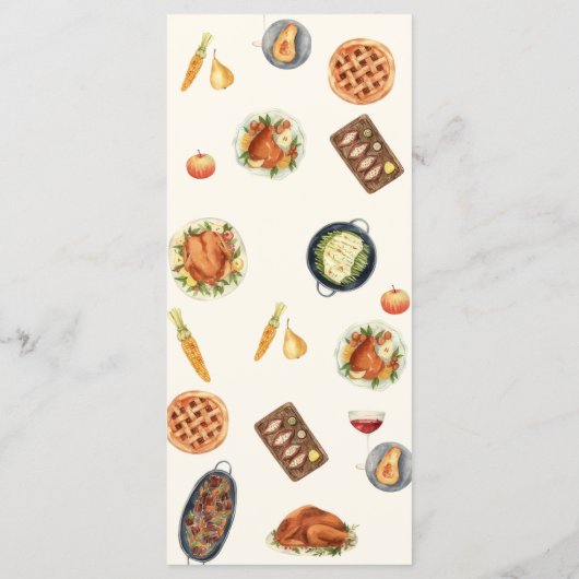 Kalkoen Thanksgiving Dinner Menu (Achterkant)