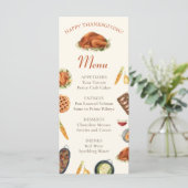 Kalkoen Thanksgiving Dinner Menu (Staand voorkant)