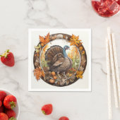 Kalkoen Tidings: Oogst Delights Servet (Insitu)