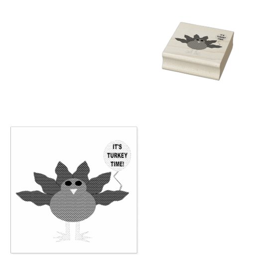 kalkoen tijd Thanksgiving hout kunst stempel (Gestempeld)