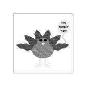 kalkoen tijd Thanksgiving hout kunst stempel (Afrduk)