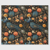 kalkoen tijdschatten cadeaupapier (Vlak)